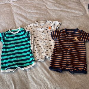 Carters Boy Short Sleeve Romper Set Summer 0-3 months new
